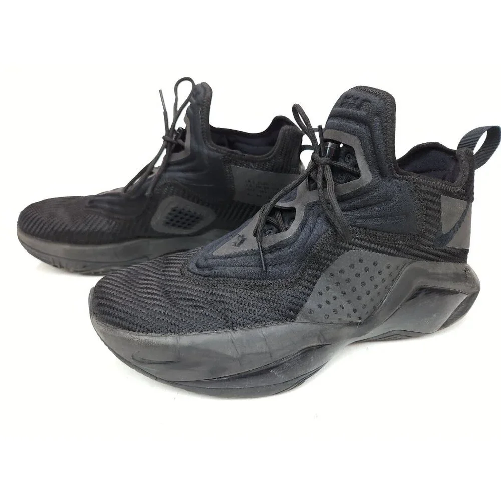 Nike Men's Lebron Soldier 14 Triple Black Basketball Shoes Sneakers Size 11 - Picture 4 of 11